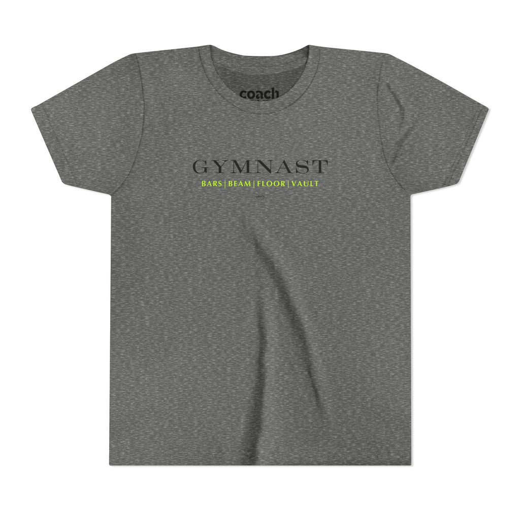 GYMNAST (Bars Beam Floor Vault) Tshirt - Lime (Youth)