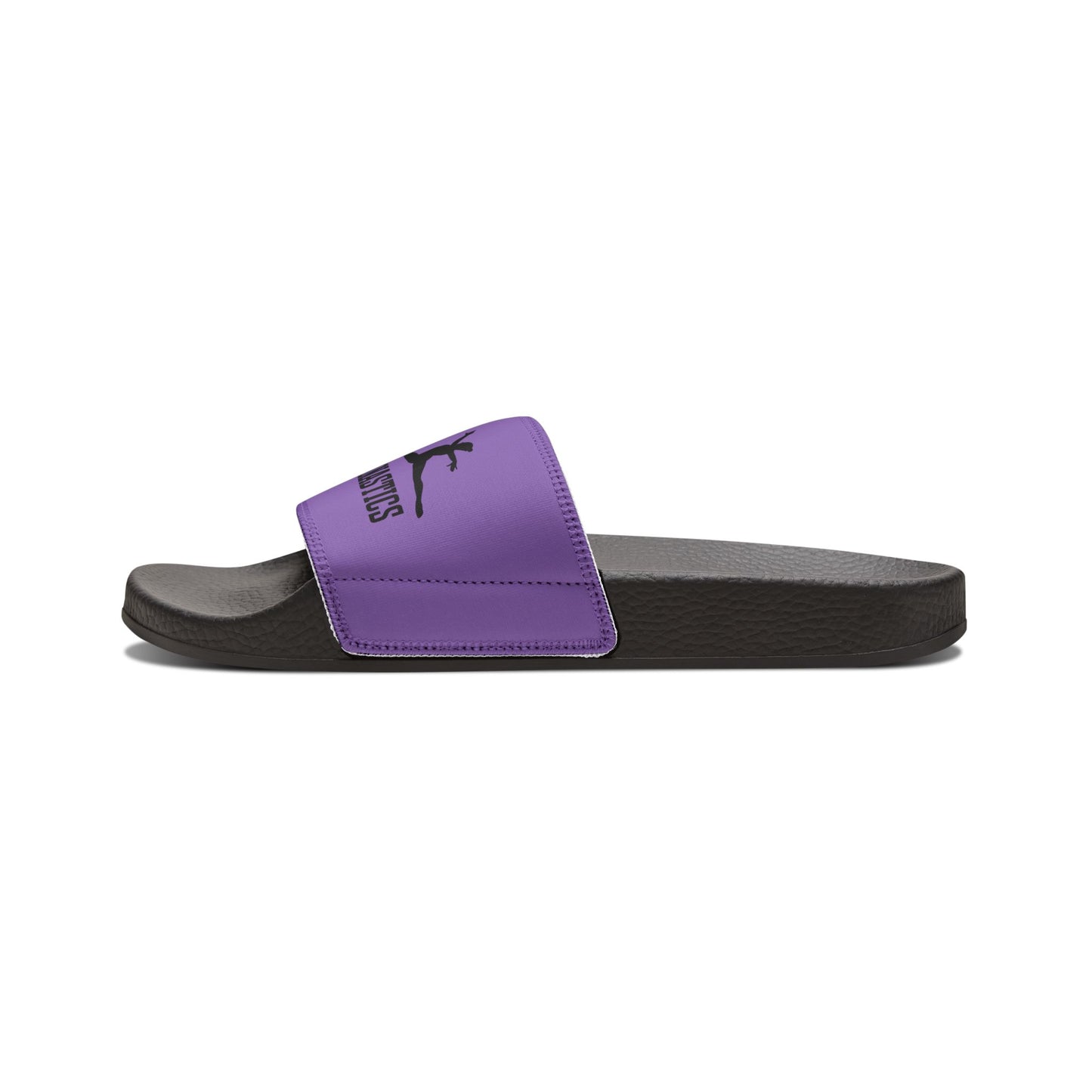 Peace, Love, Gymnastics- Purple (Youth Removable-Strap Sandals)