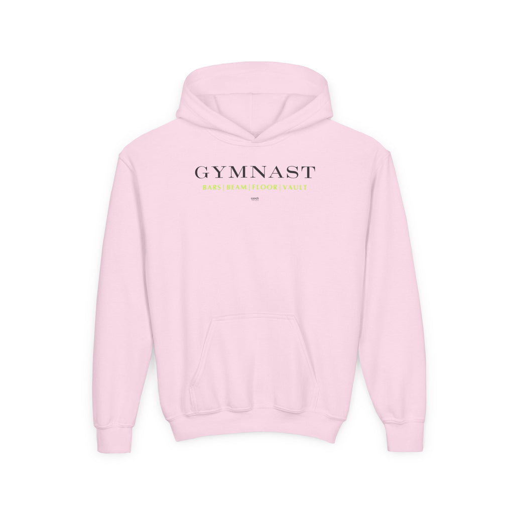 GYMNAST (Bars Beam Floor Vault) Hoodie - Lime (Youth)