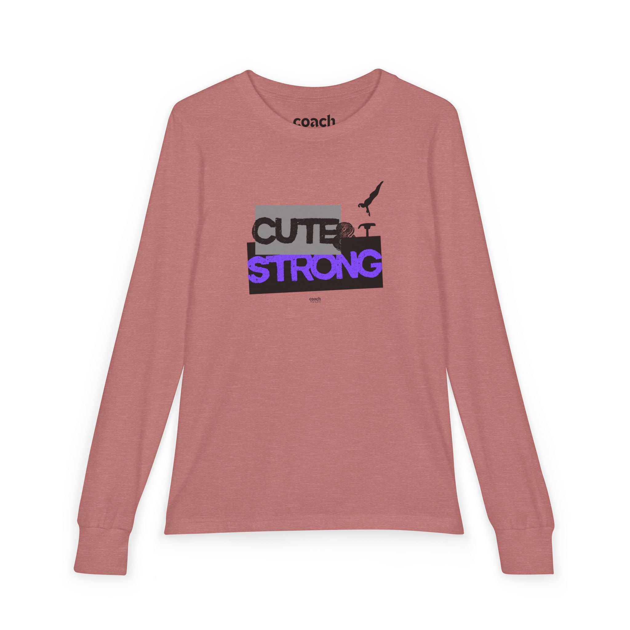 Cute & Strong Long Sleeve Shirt - Purple/Black (Youth)