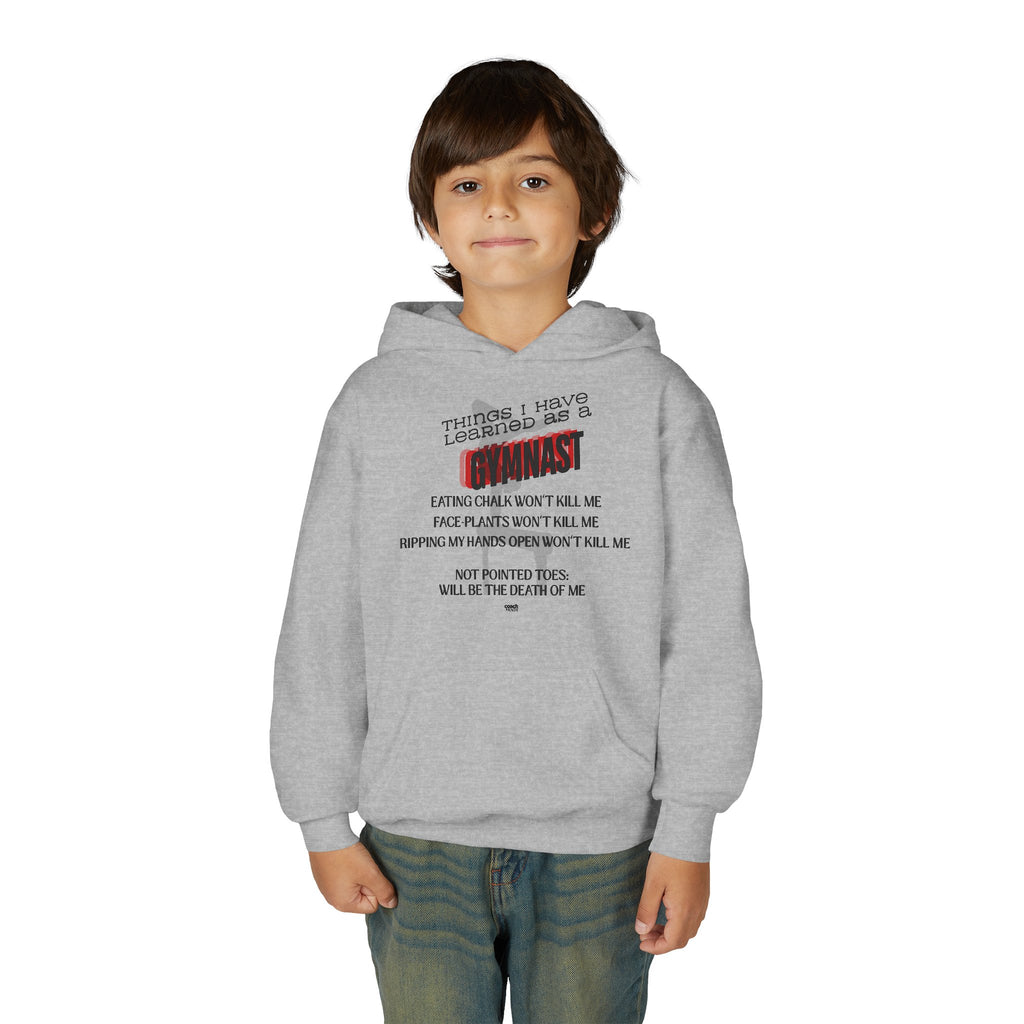 Things I learned as a Gymnast Hoodie - Red (Youth)