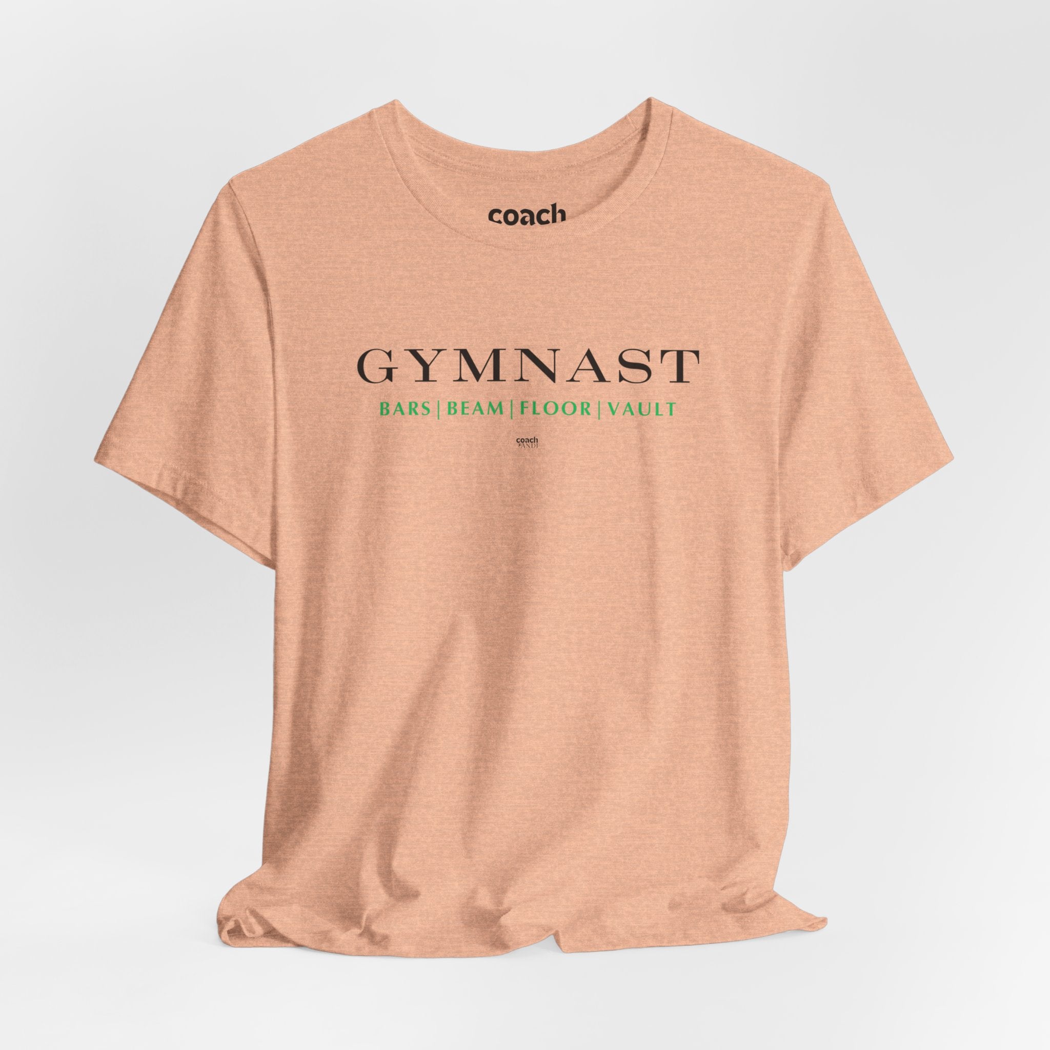 GYMNAST (Bars Beam Floor Vault) Tshirt - Green (Adult)