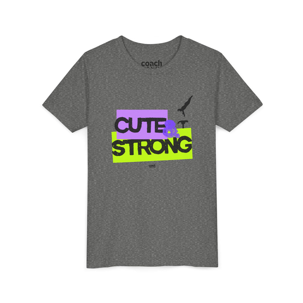 Cute & Strong Youth Short Sleeve Tee - Lavender/Lime