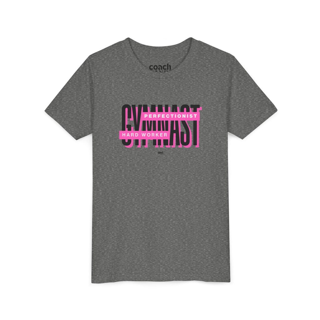 Gymnast Hard Worker Tshirt - Pink (Youth)