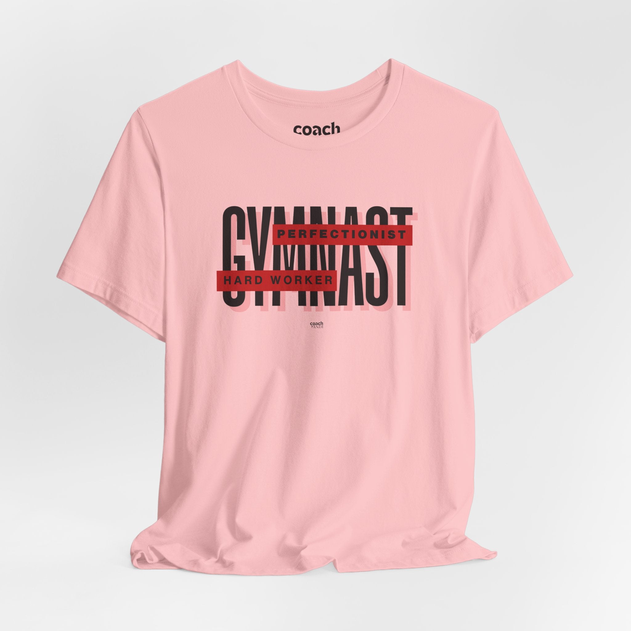 Gymnast Hard Worker Tshirt - Red (Adult)