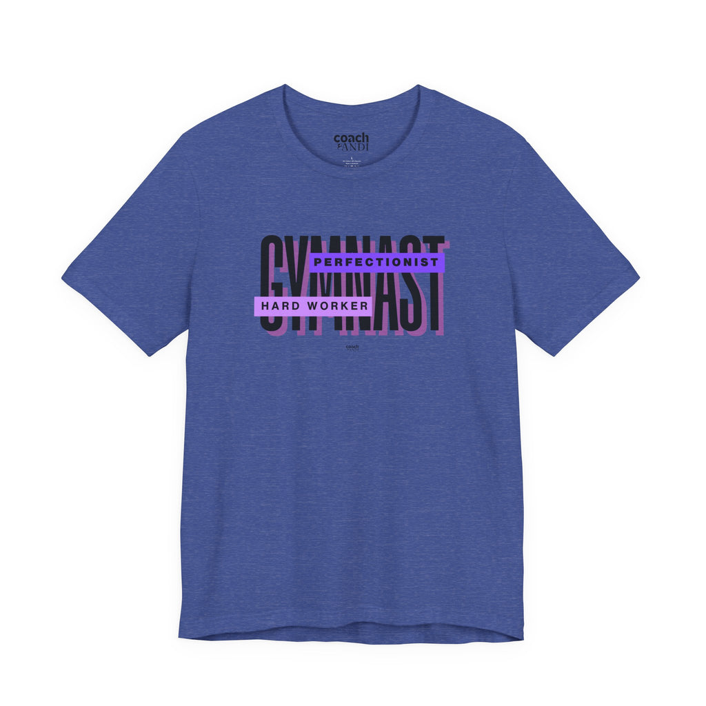 Gymnast Hard Worker Tshirt - Purple (Adult)