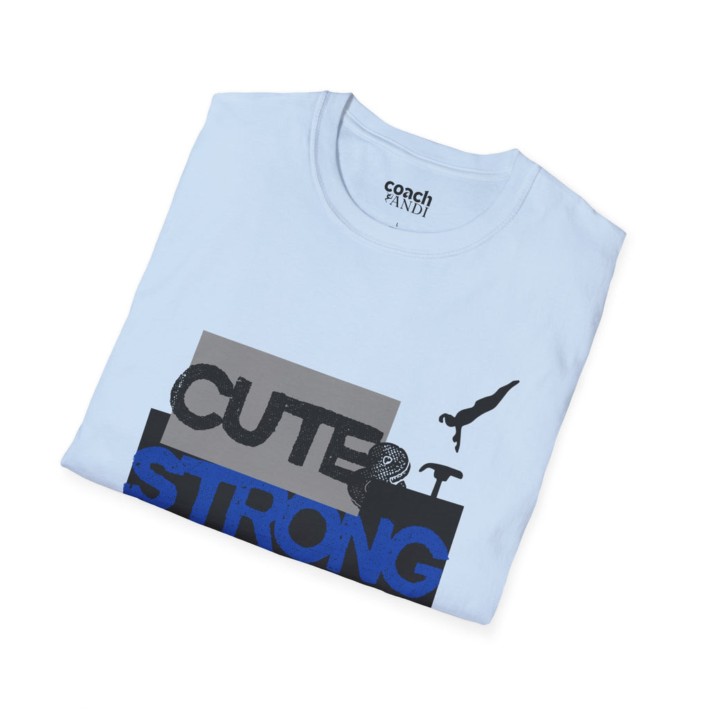 Cute & Strong Tshirt - Blue/Black (Adult)
