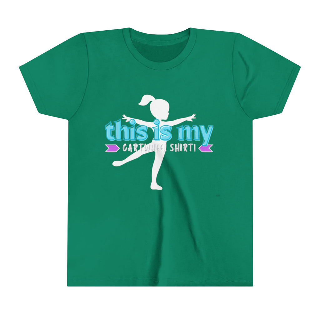 My Cartwheel Shirt-Turquoise (Youth Short Sleeve Tee)