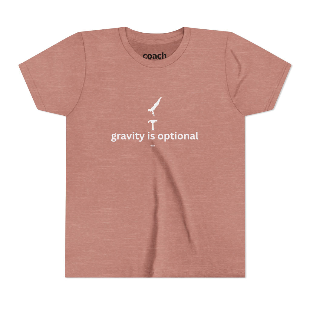 Gravity is Optional Tshirt - White Font (Youth)