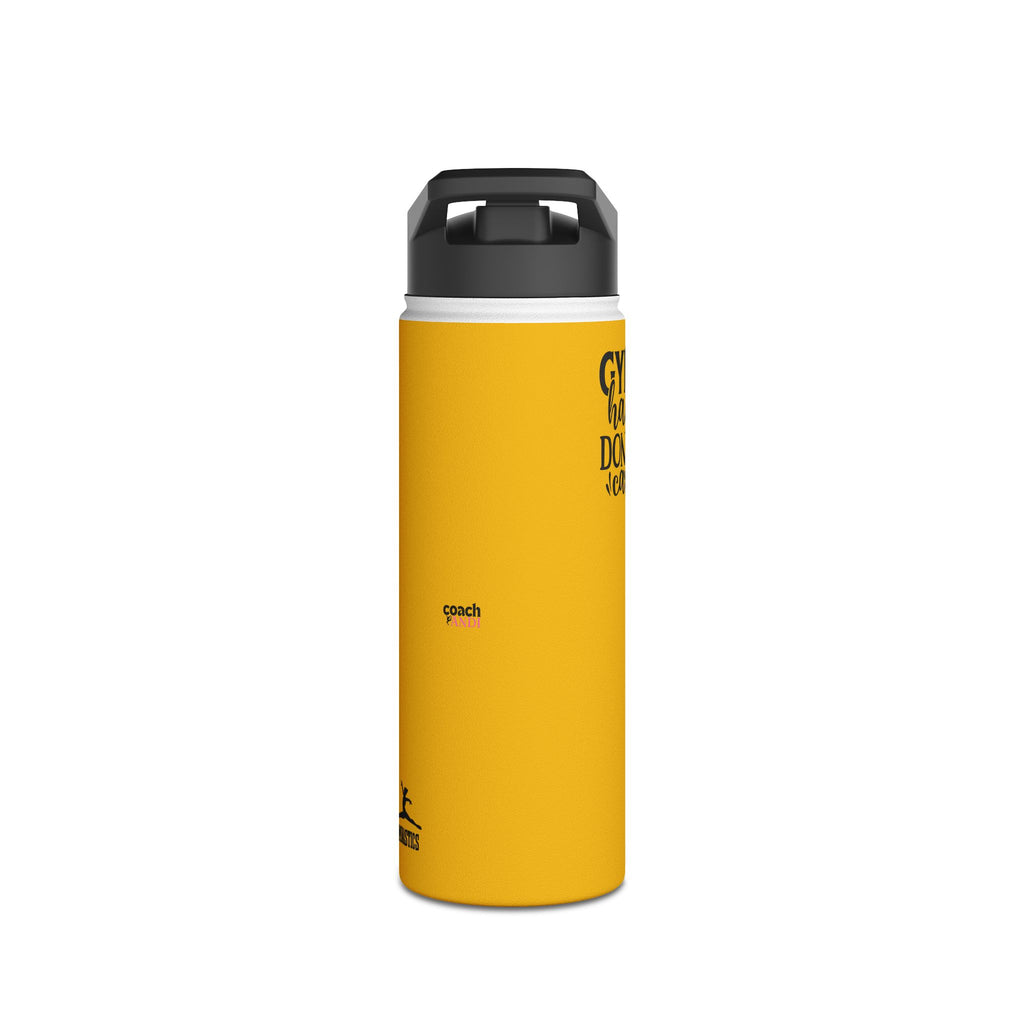 Gymnastics Quotes-Goldenrod (Stainless Steel Water Bottle, Standard Lid)
