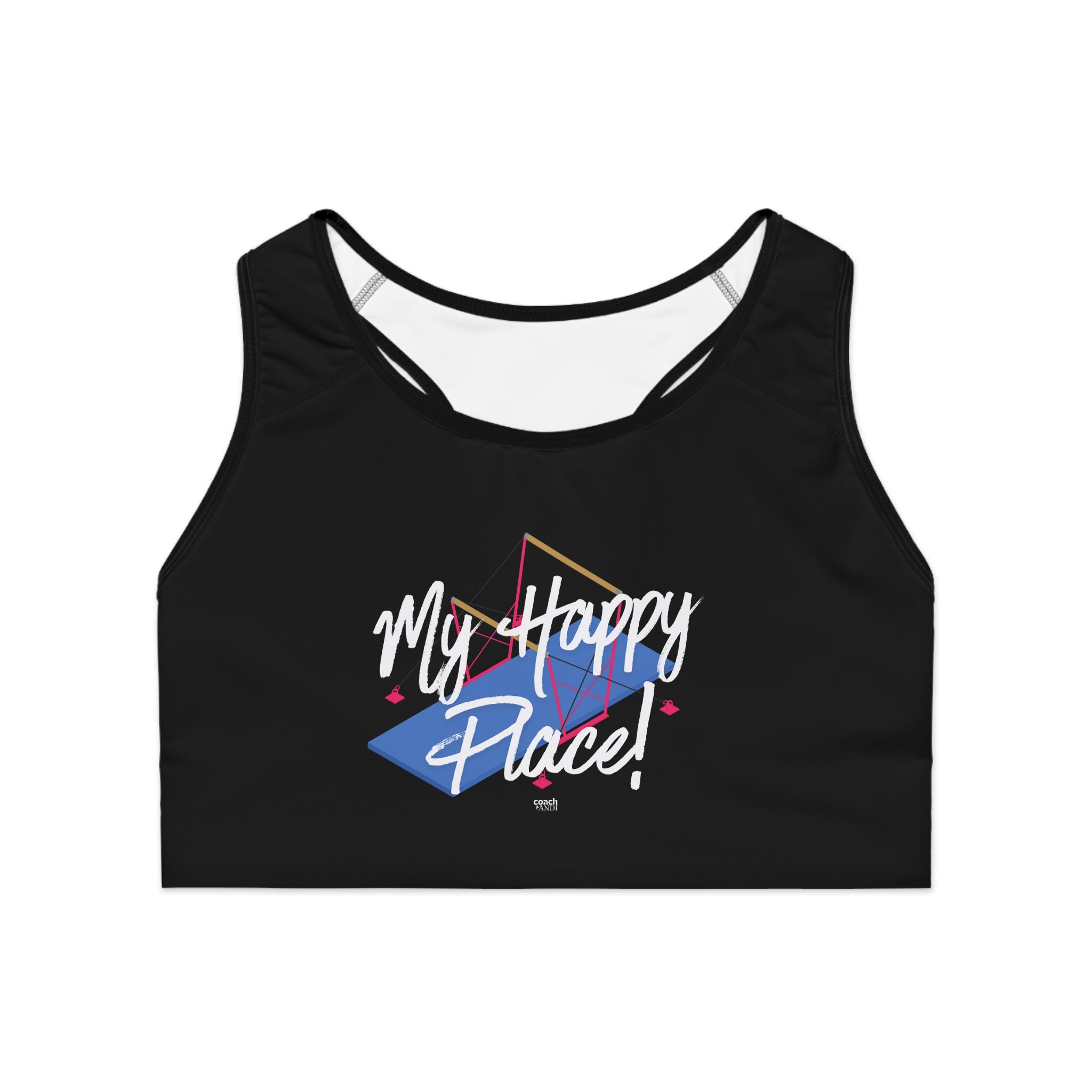 My Happy Place Bars Sports Bra