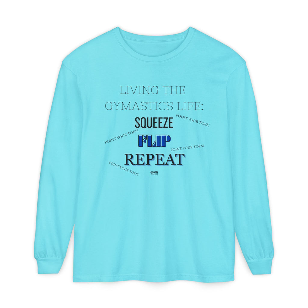 Squeeze Flip Repeat - Blue (Adult Longsleeve Shirt)