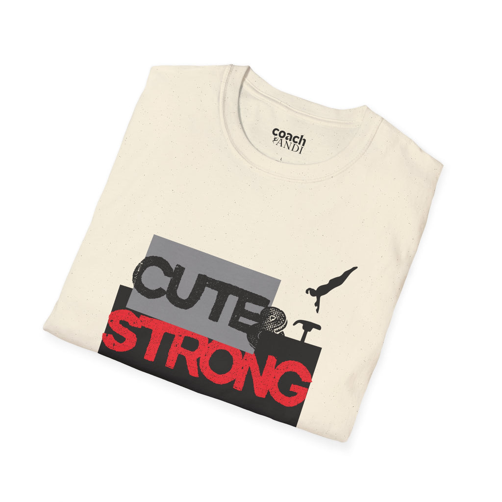 Cute & Strong Tshirt - Red/Black (Adult)