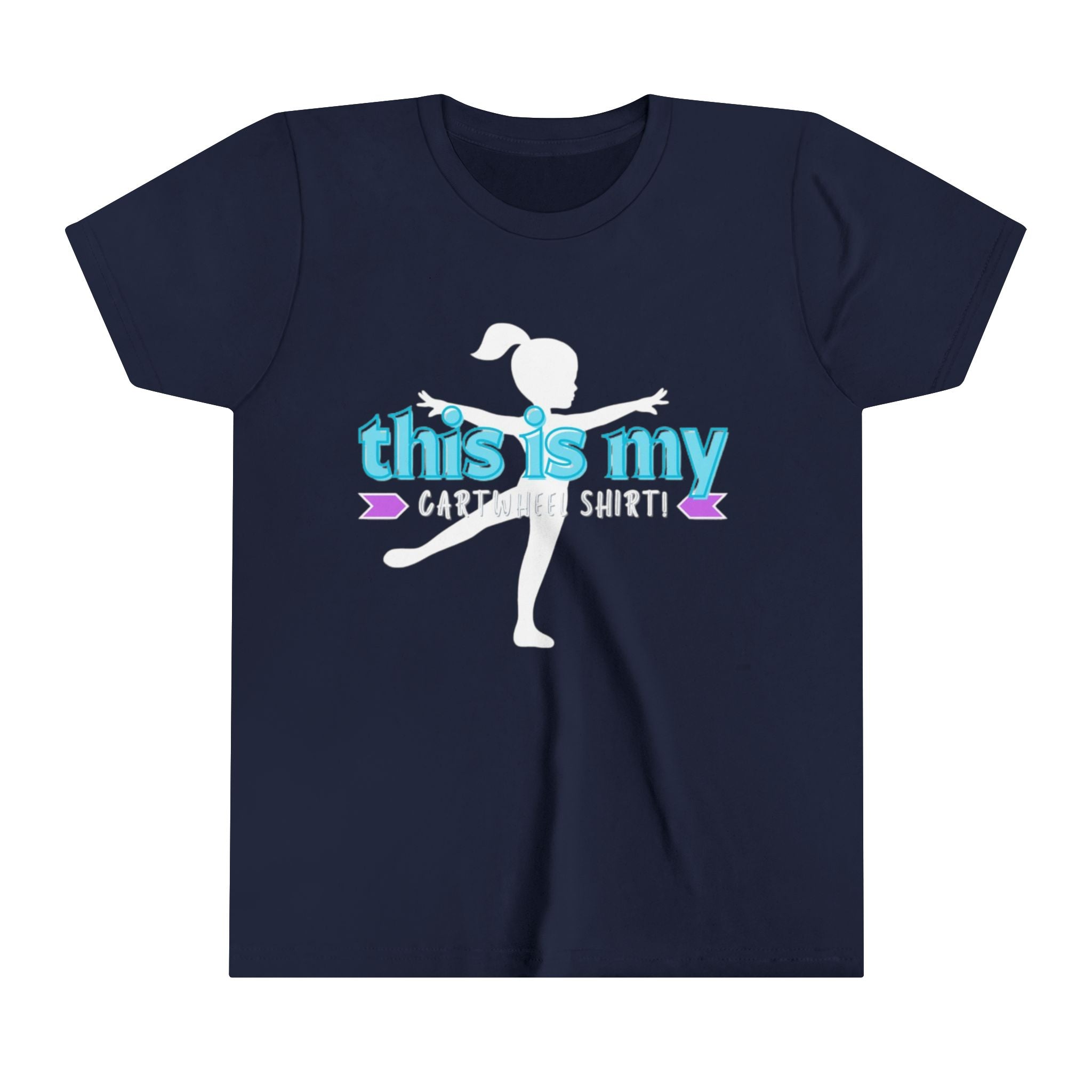 My Cartwheel Shirt-Turquoise (Youth Short Sleeve Tee)