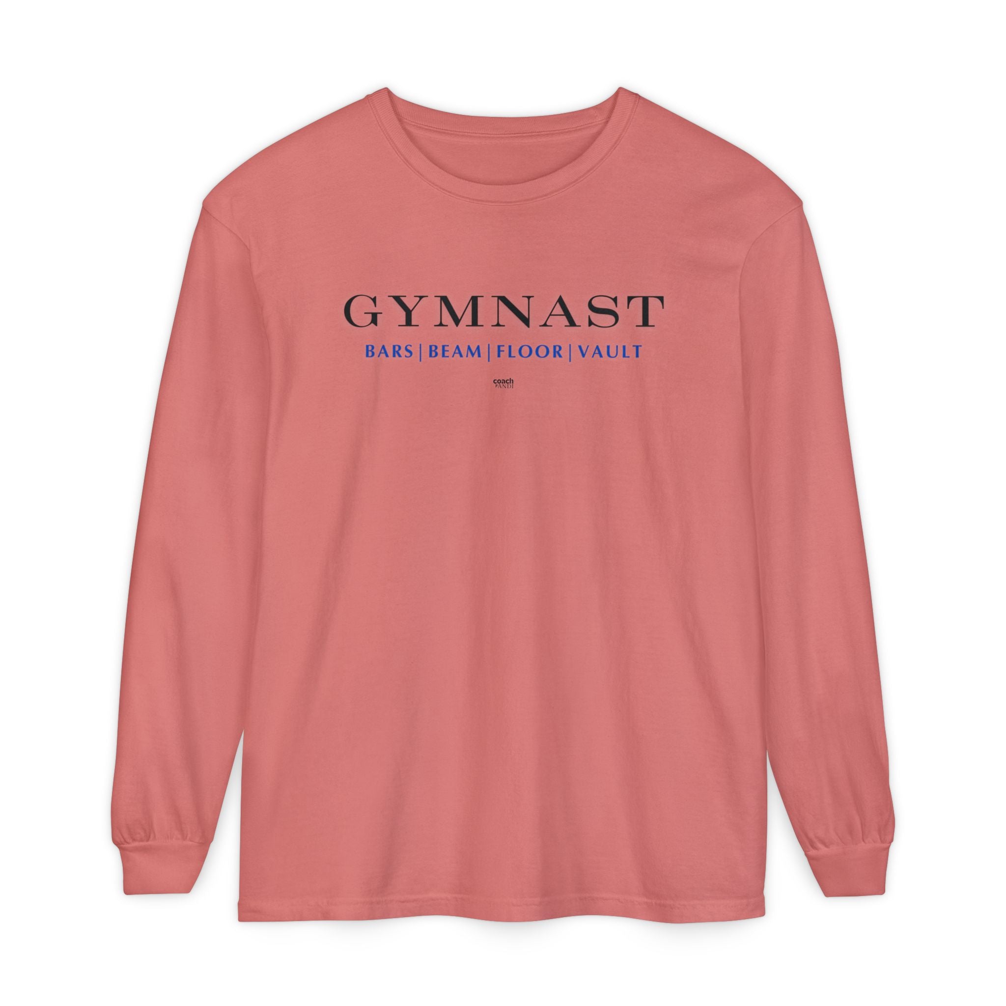 GYMNAST (Bars Beam Floor Vault) Long Sleeve Shirt - Blue (Adult )