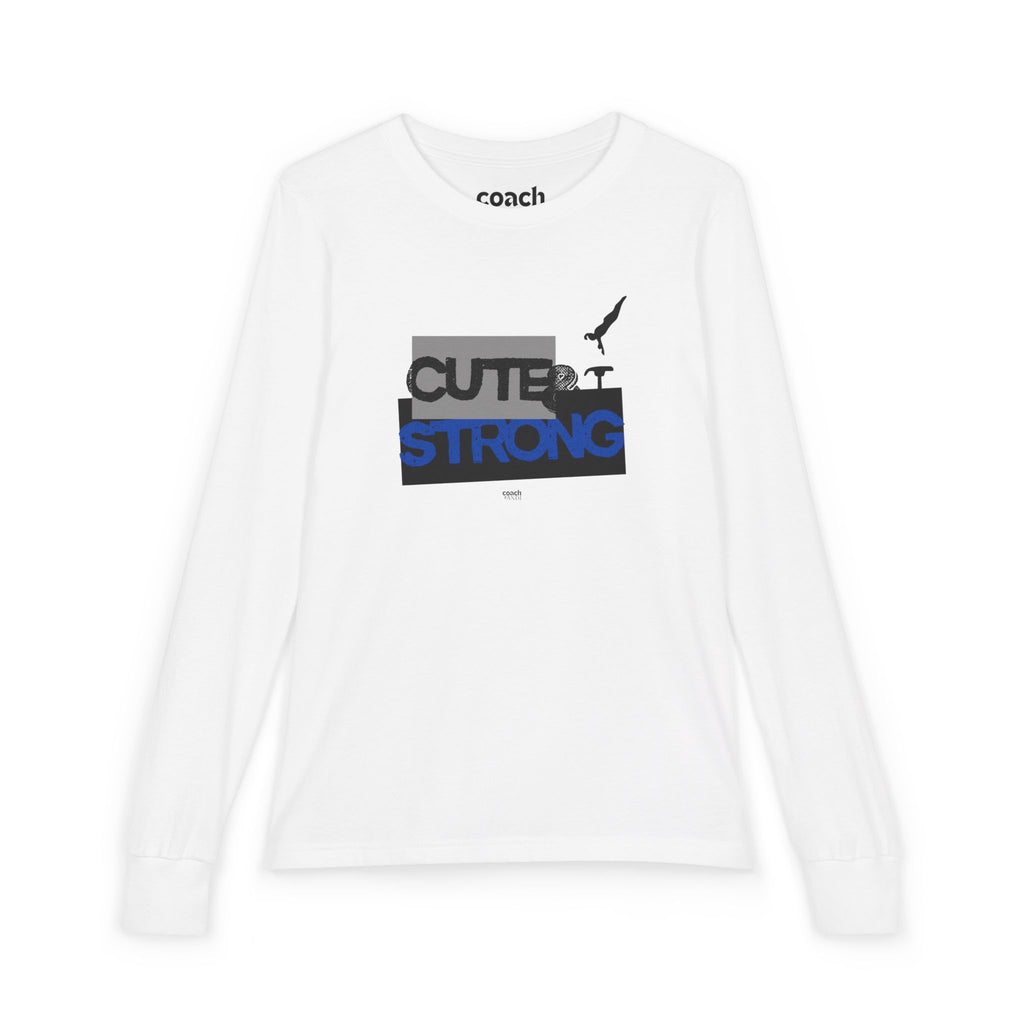 Cute & Strong Long Sleeve Shirt - Blue/Black (Youth)