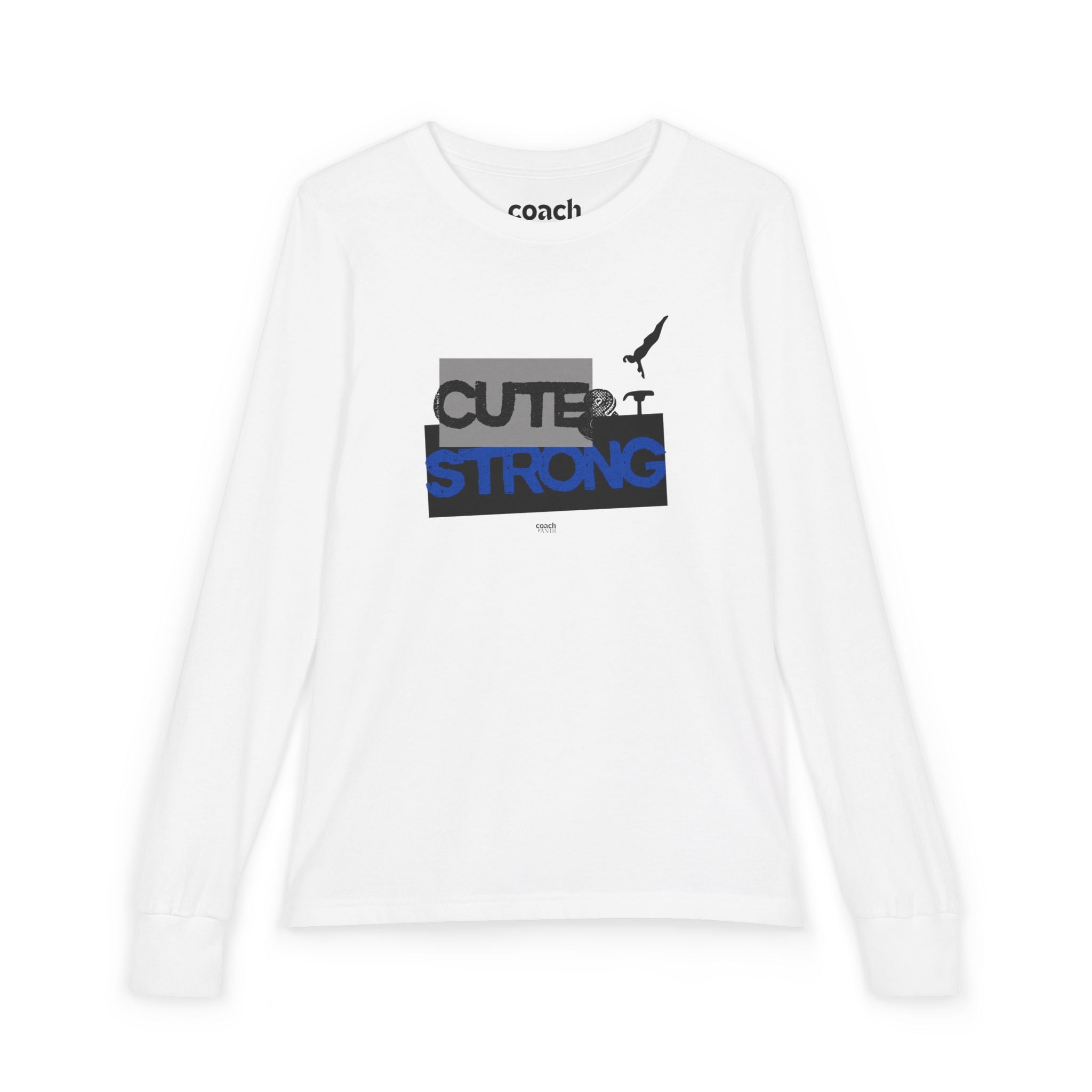 Cute & Strong Long Sleeve Shirt - Blue/Black (Youth)