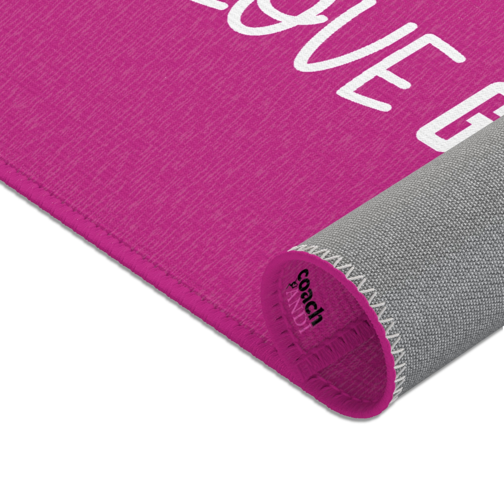 Peace, Love, Gymnastics-Pink (Area Rugs)