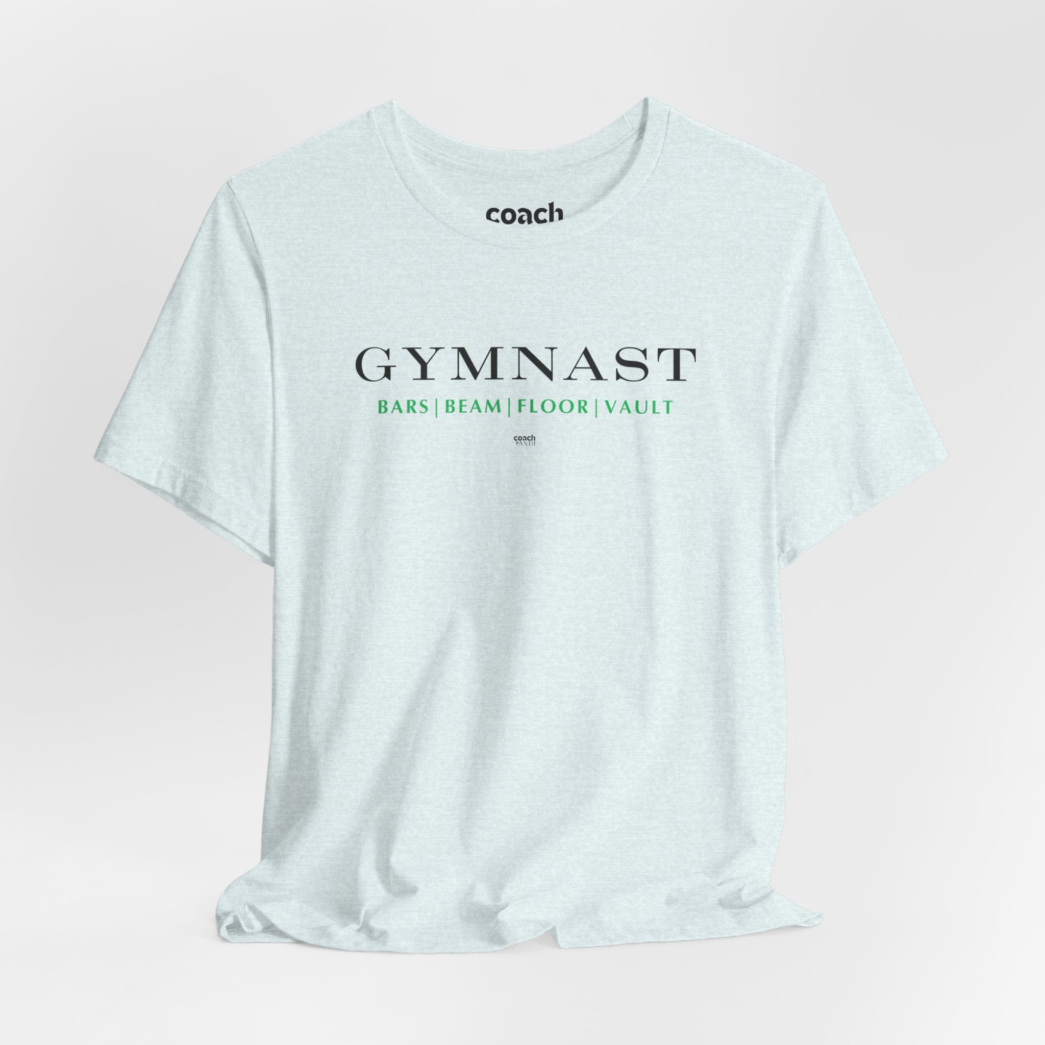 GYMNAST (Bars Beam Floor Vault) Tshirt - Green (Adult)