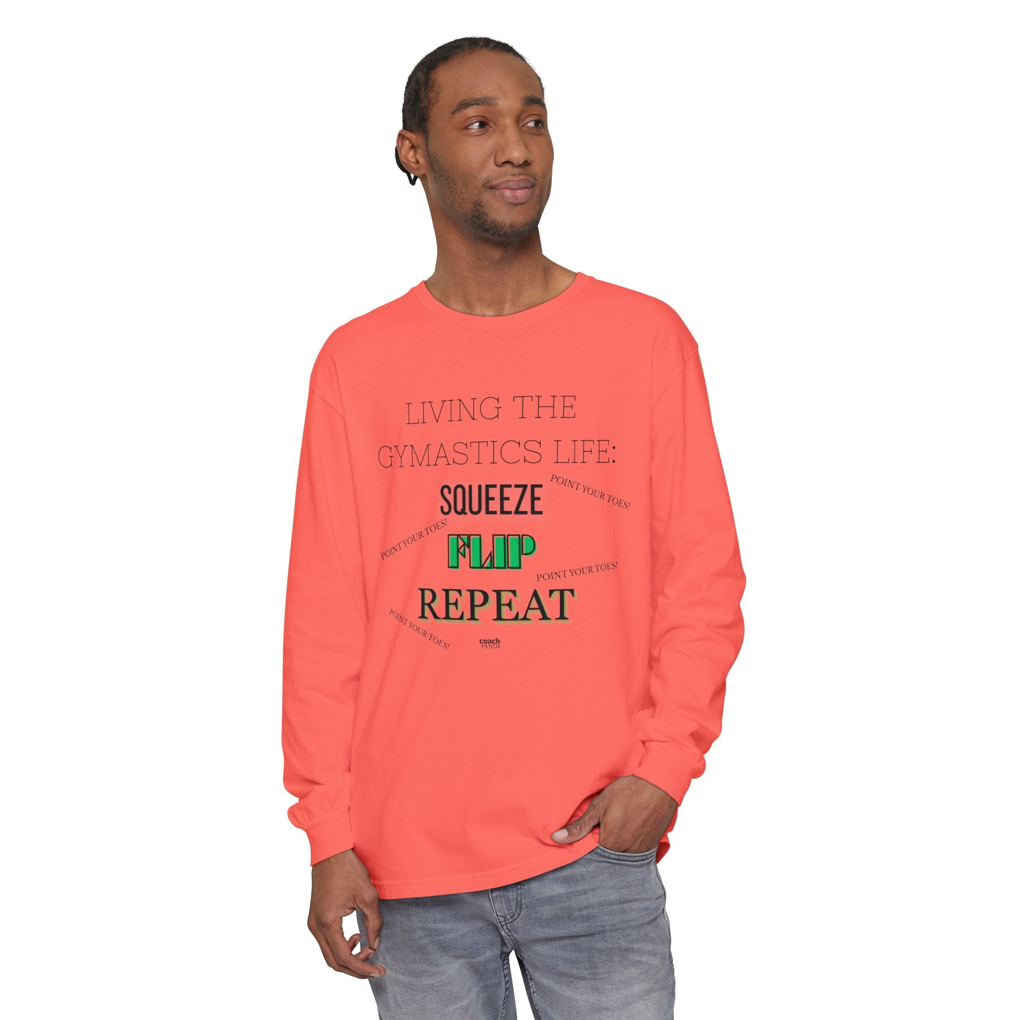 Squeeze Flip Repeat -Green (Adult Longsleeve Shirt)