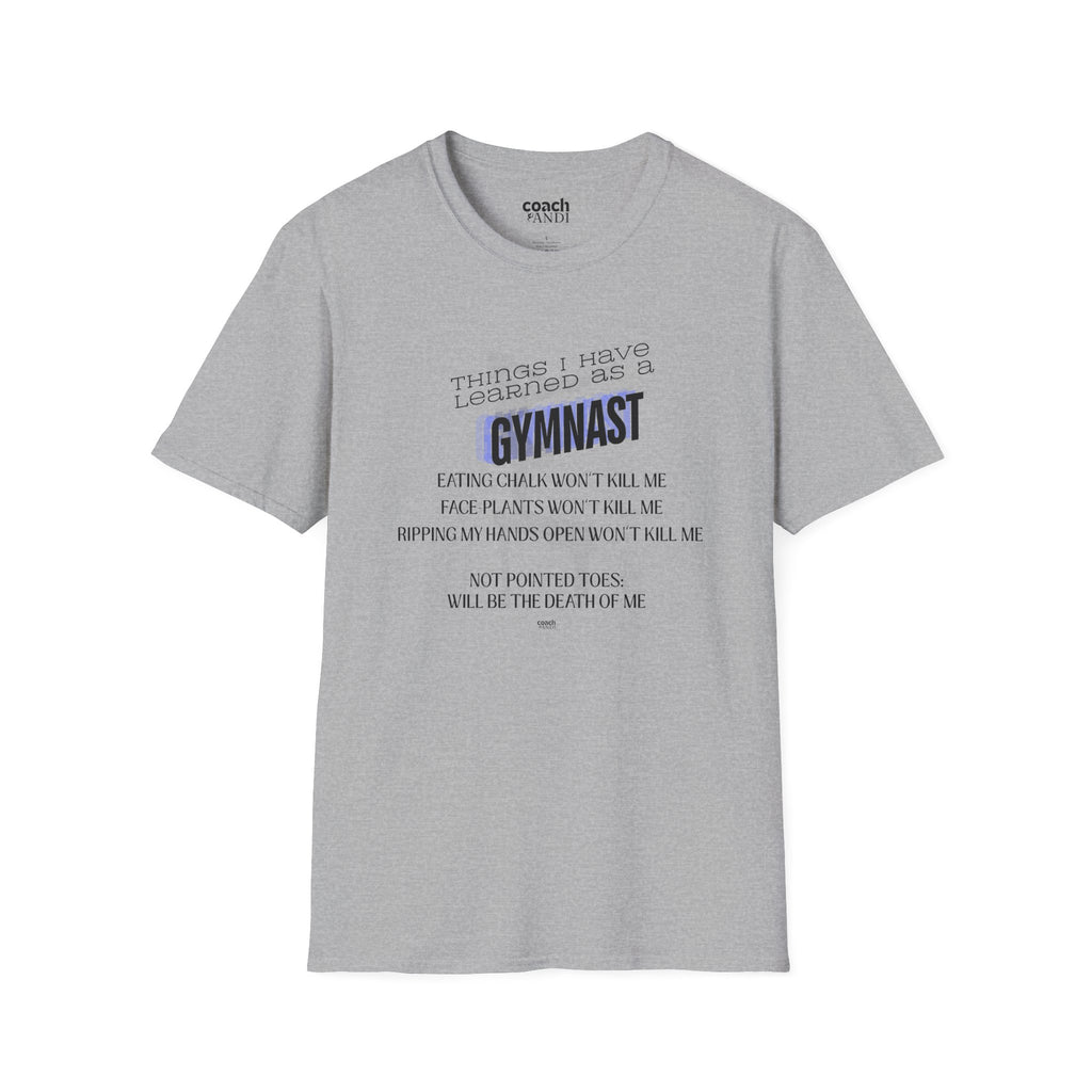 Things I Learned as a Gymnast Tshirt - Blue (Adult)