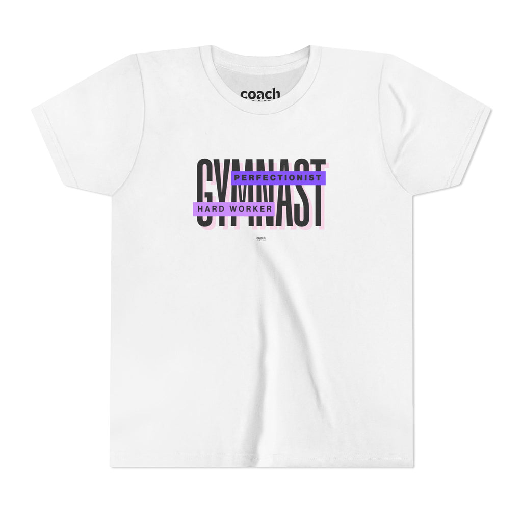 Gymnast Hard Worker Tshirt - Purple (Youth)