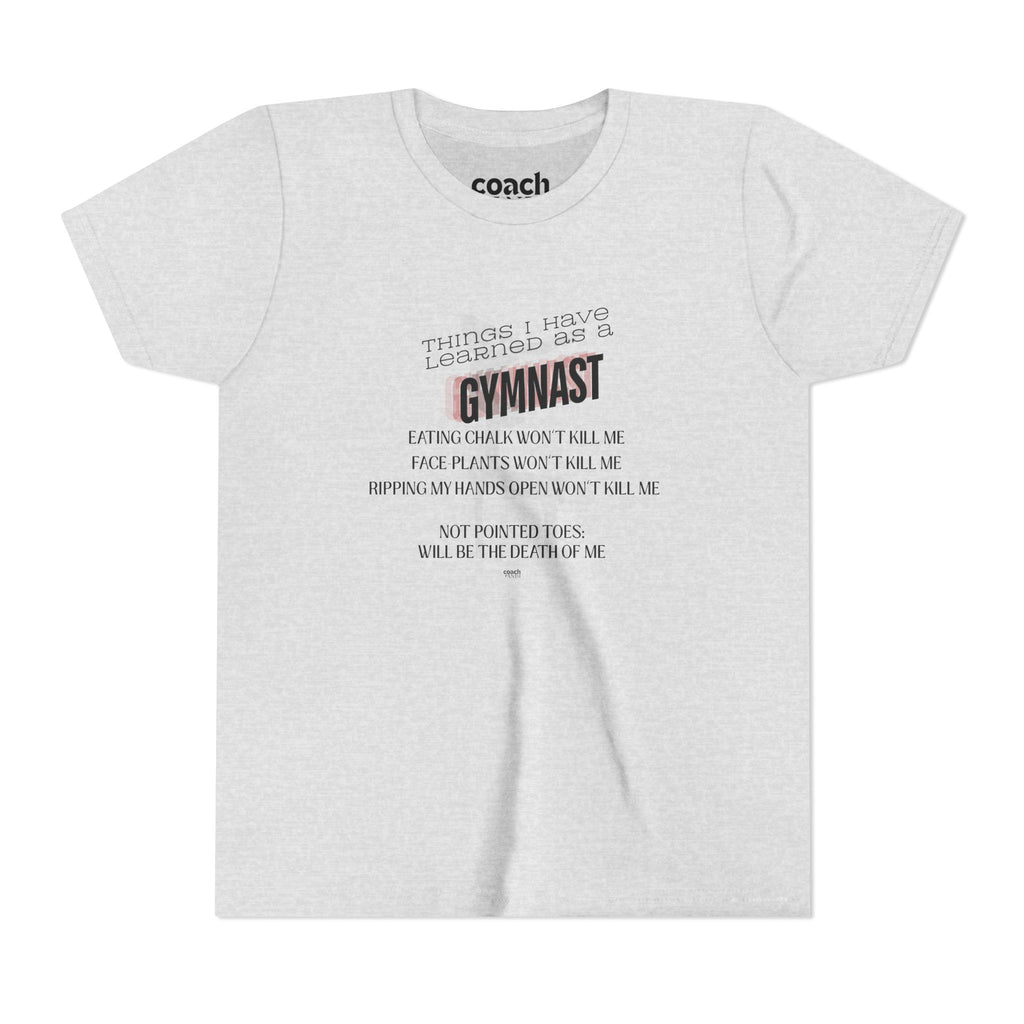 Things I learned as a Gymnast Short Sleeve Tee - Red (Youth)