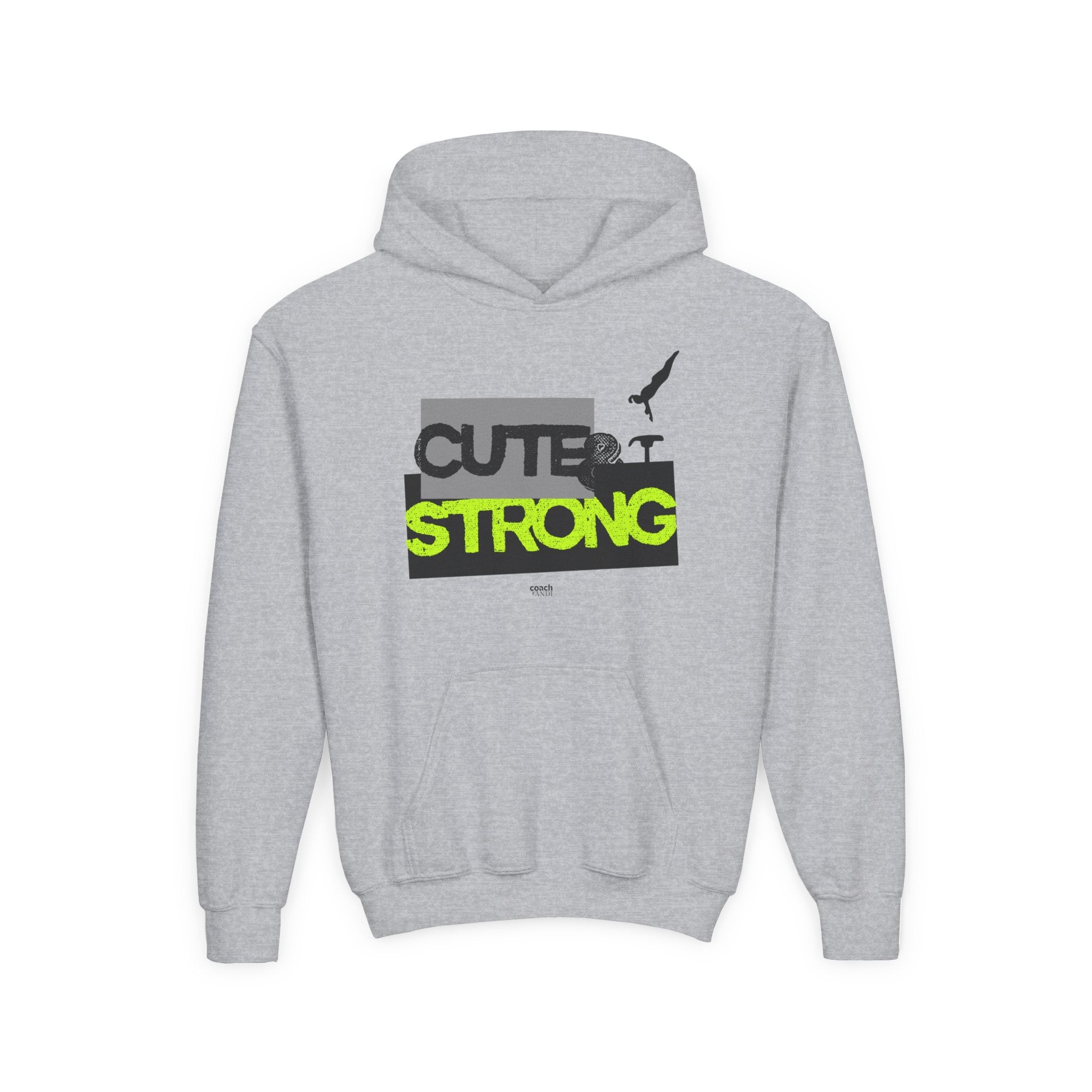 Cute & Strong Hoodie - Lime/Black (Youth)