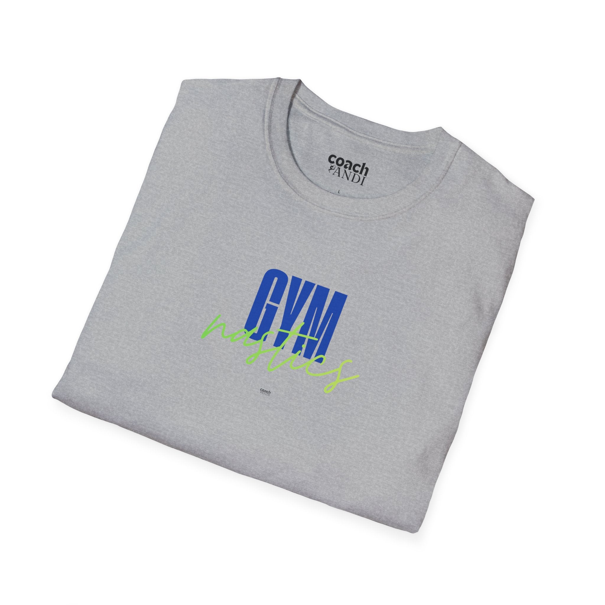 GYMnastics Tshirt - Blue/Lime (Adult)