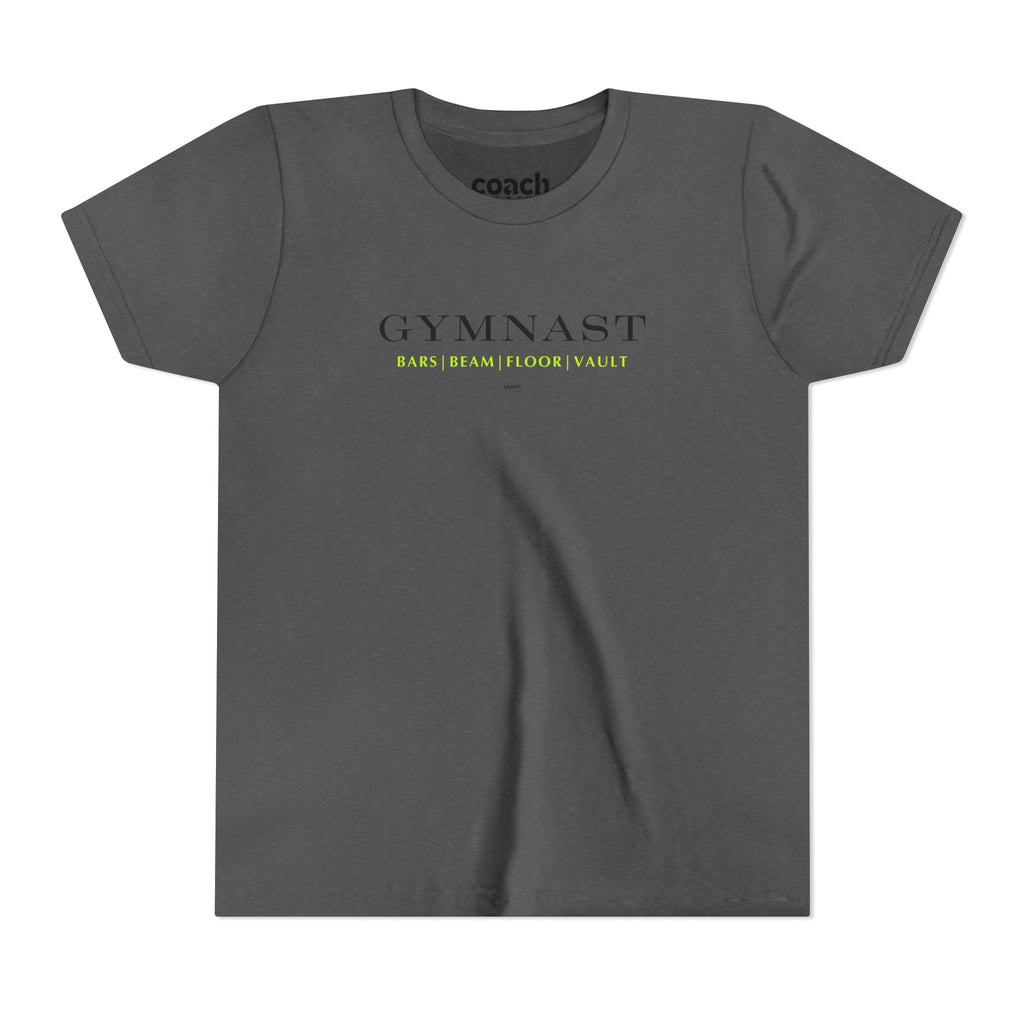 GYMNAST (Bars Beam Floor Vault) Tshirt - Lime (Youth)