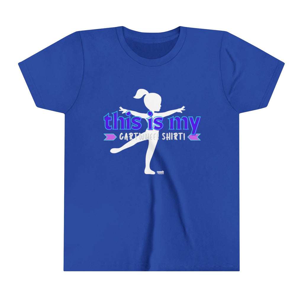 My Cartwheel Shirt-Purple/Turquoise (Youth Short Sleeve Tee)