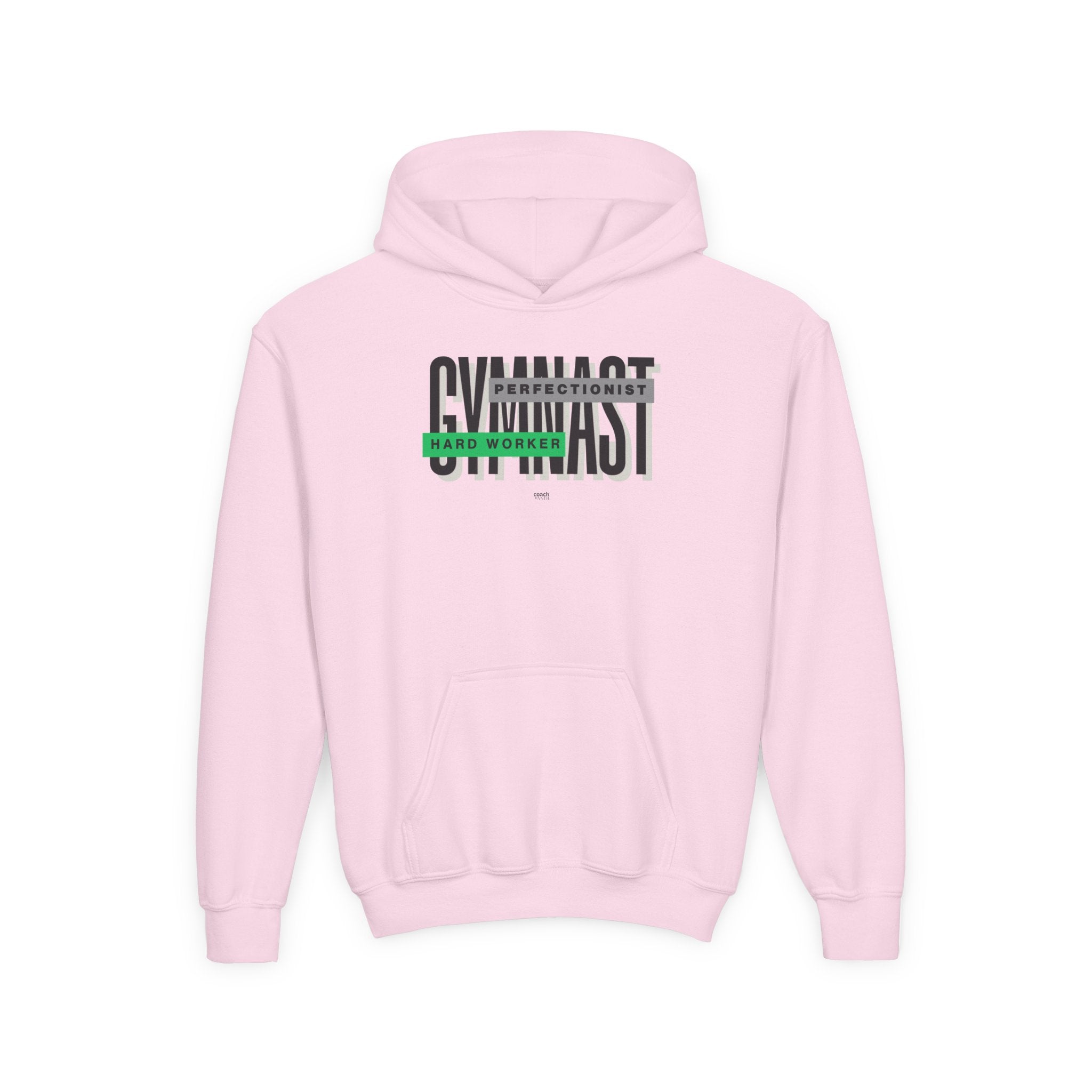 Gymnast Hard Worker Hoodie - Green (Youth)