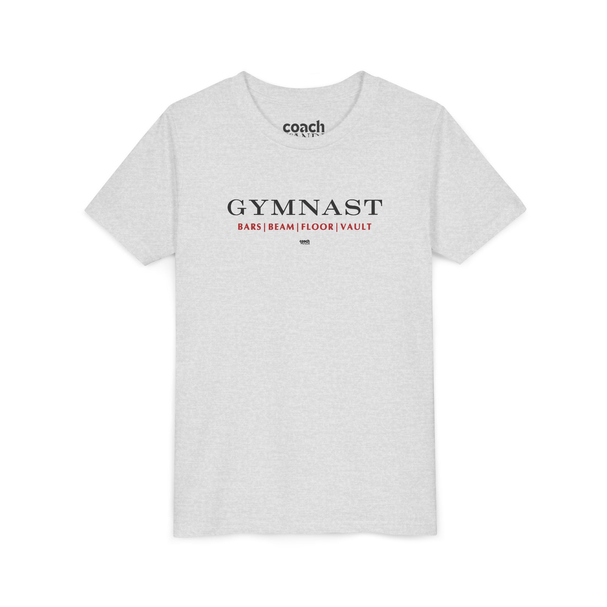 GYMNAST (Bars Beam Floor Vault) Short Sleeve Tee - Red (Youth)