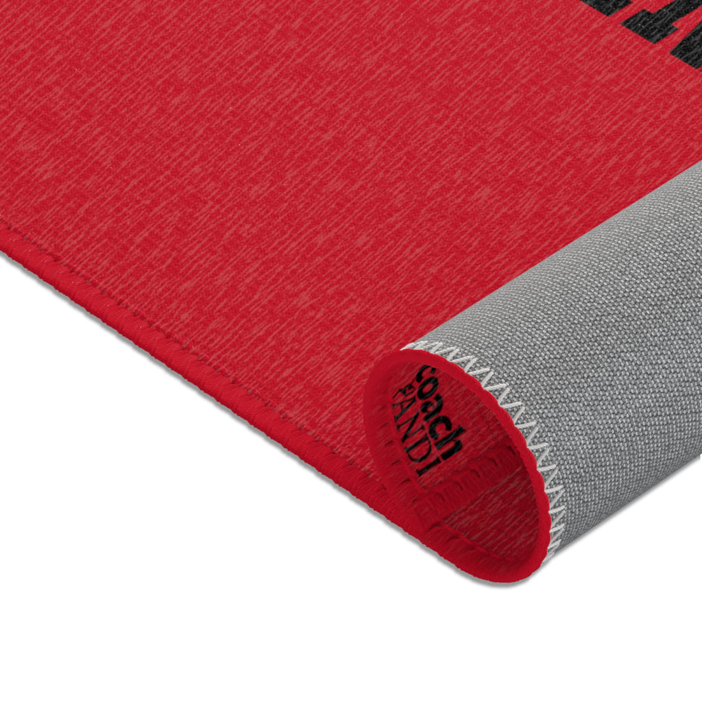 Peace, Love, Gymnastics-Red (Area Rugs)