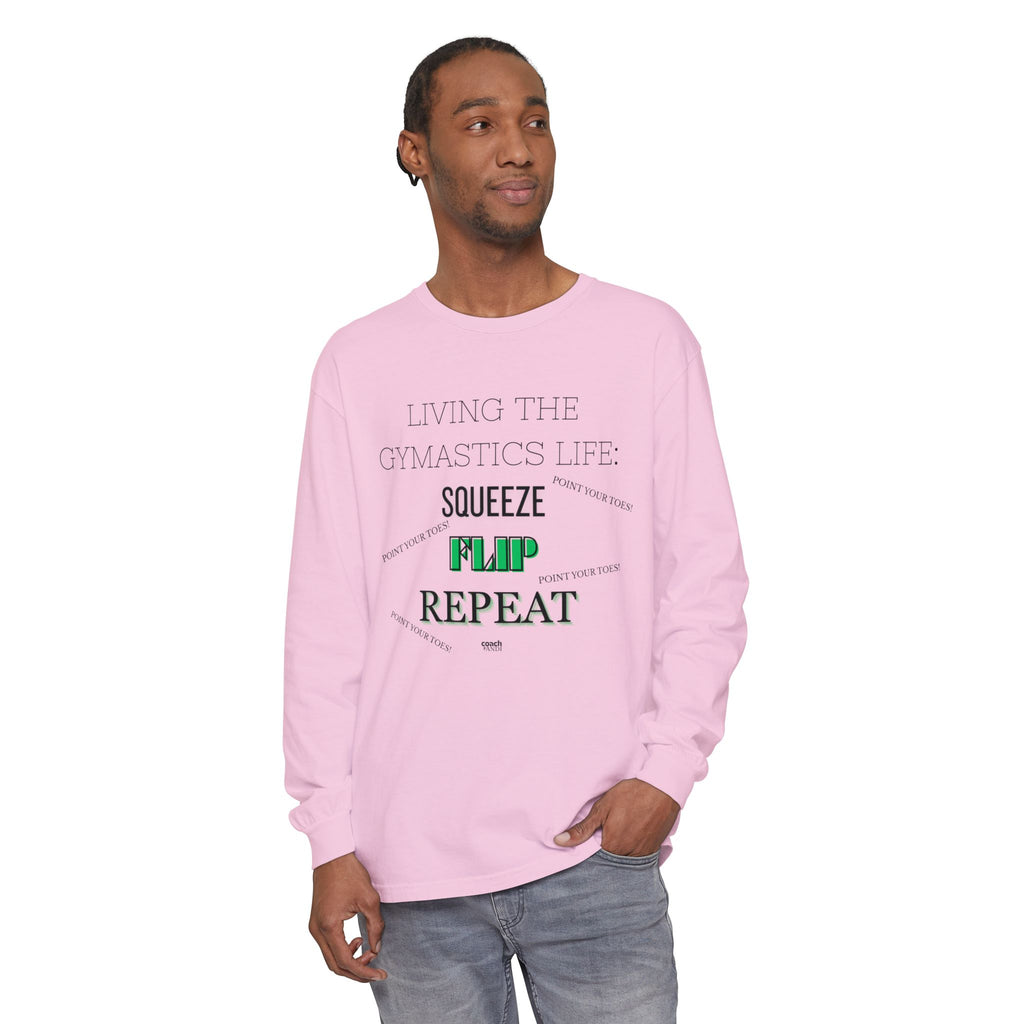 Squeeze Flip Repeat -Green (Adult Longsleeve Shirt)