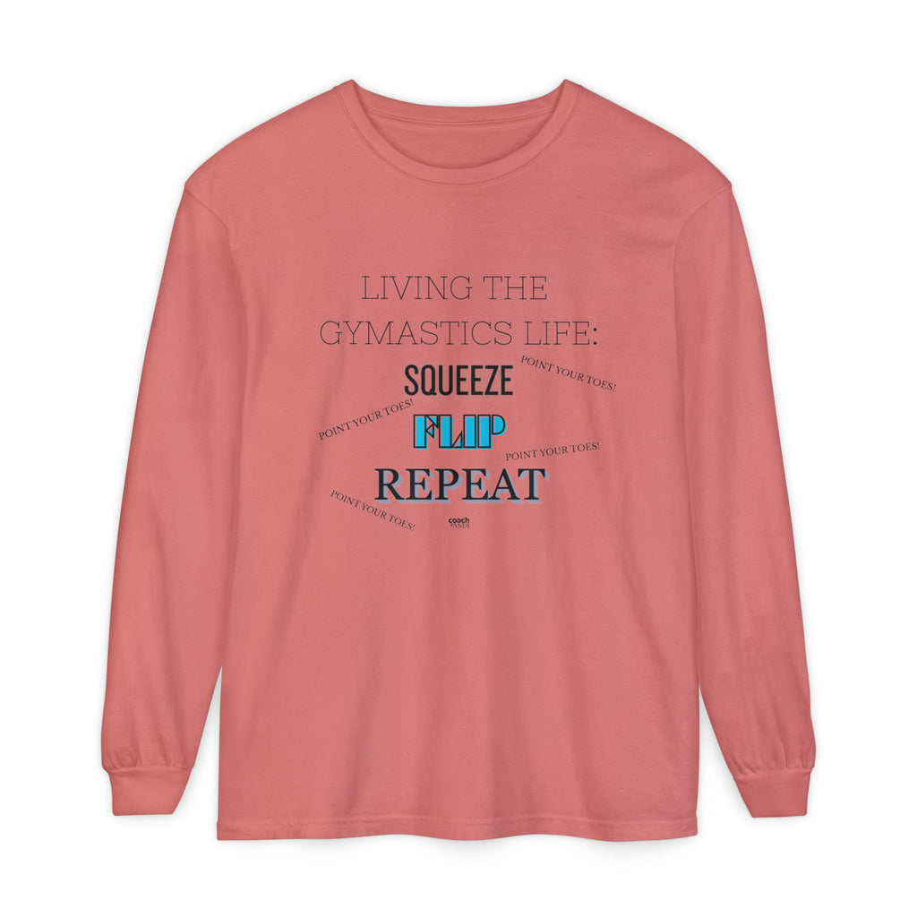 Squeeze Flip Repeat -Teal (Adult Longsleeve Shirt)