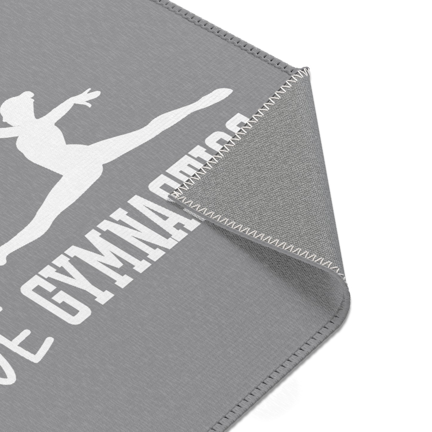 Peace, Love, Gymnastics-Grey (Area Rugs)