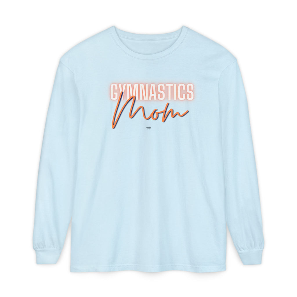 Glow Gym Mom Long Sleeve Shirt - Orange/Blue (Adult)
