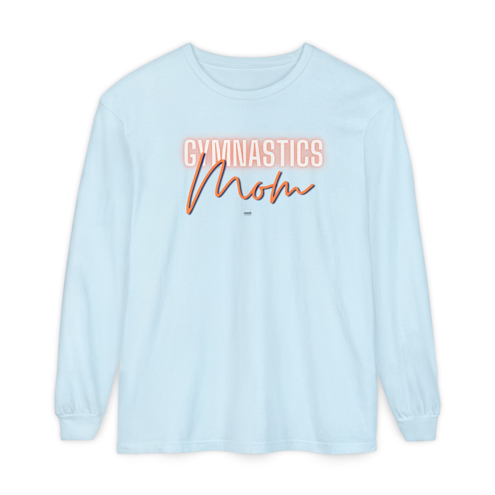 Glow Gym Mom Long Sleeve Shirt - Orange/Blue (Adult)