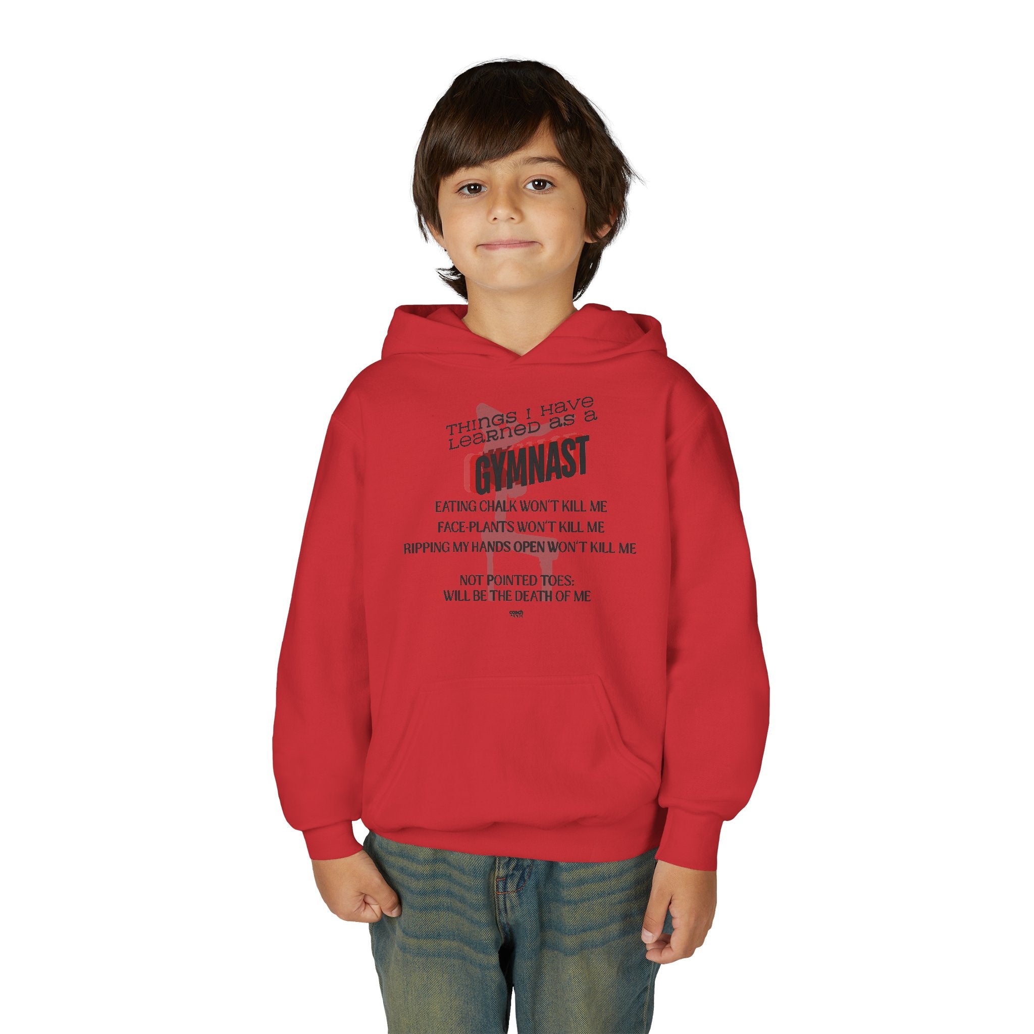 Things I learned as a Gymnast Hoodie - Red (Youth)