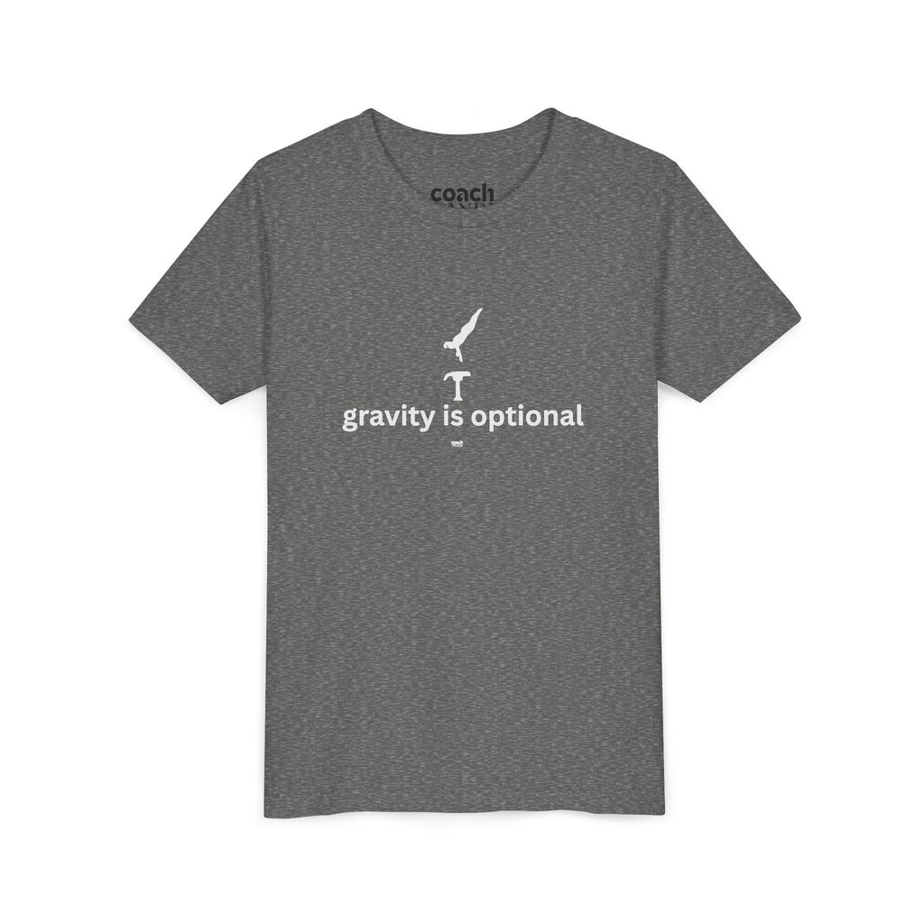 Gravity is Optional Tshirt - White Font (Youth)