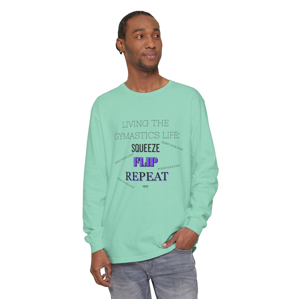 Squeeze Flip Repeat - Purple (Adult Longsleeve Shirt)