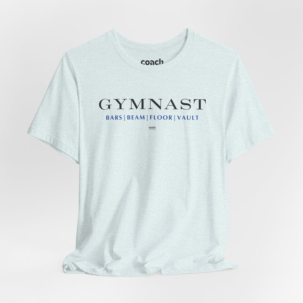 GYMNAST (Bars Beam Floor Vault) Tshirt - Blue (Adult)