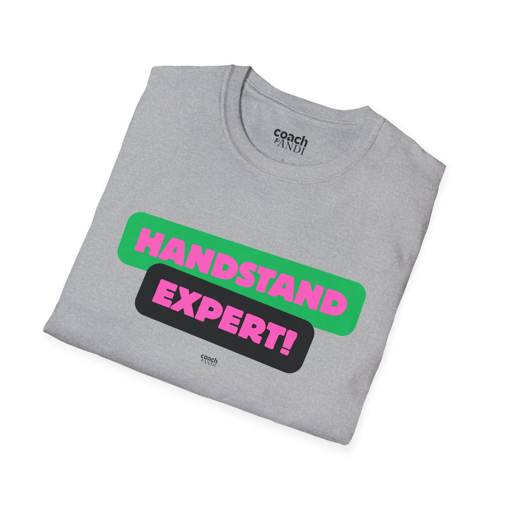 Handstand Expert Tshirt - Green/Pink (Adult)