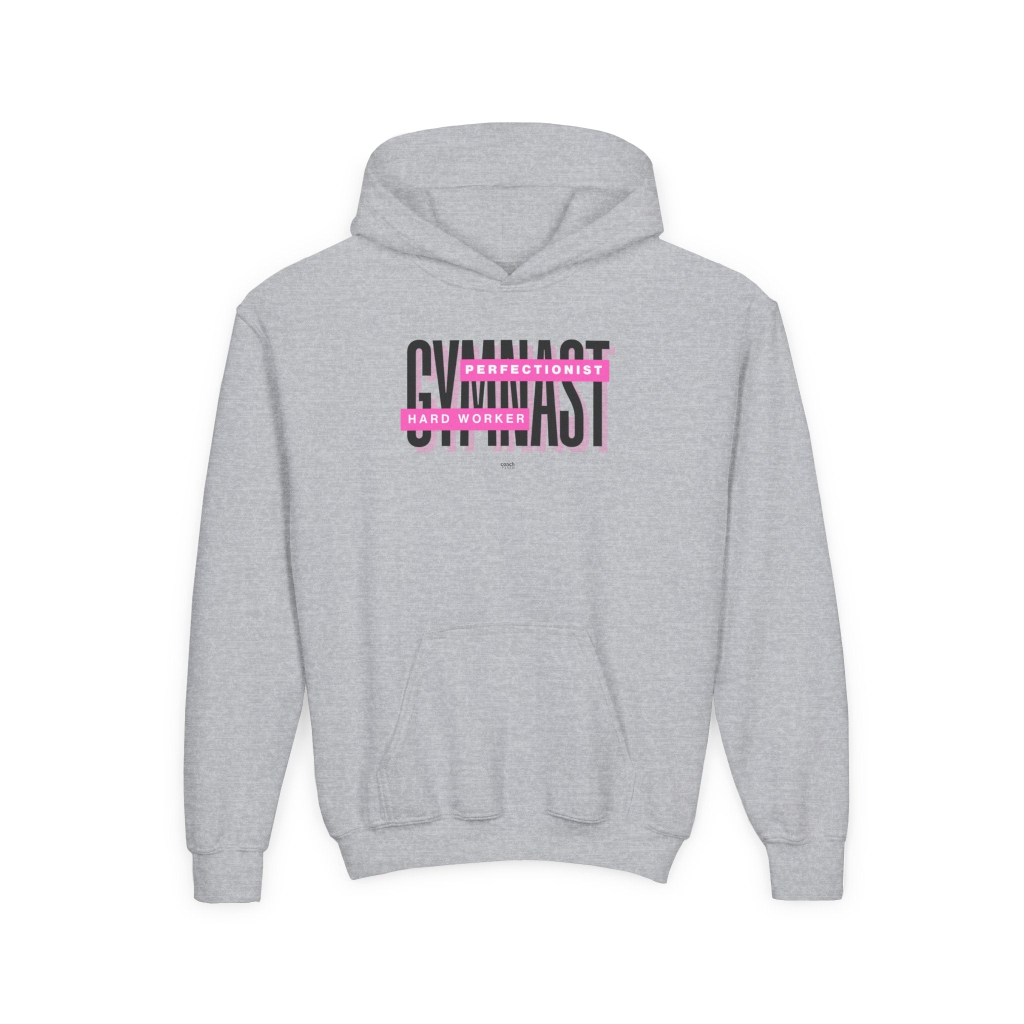 Gymnast Hard Worker Hoodie - Pink (Youth)