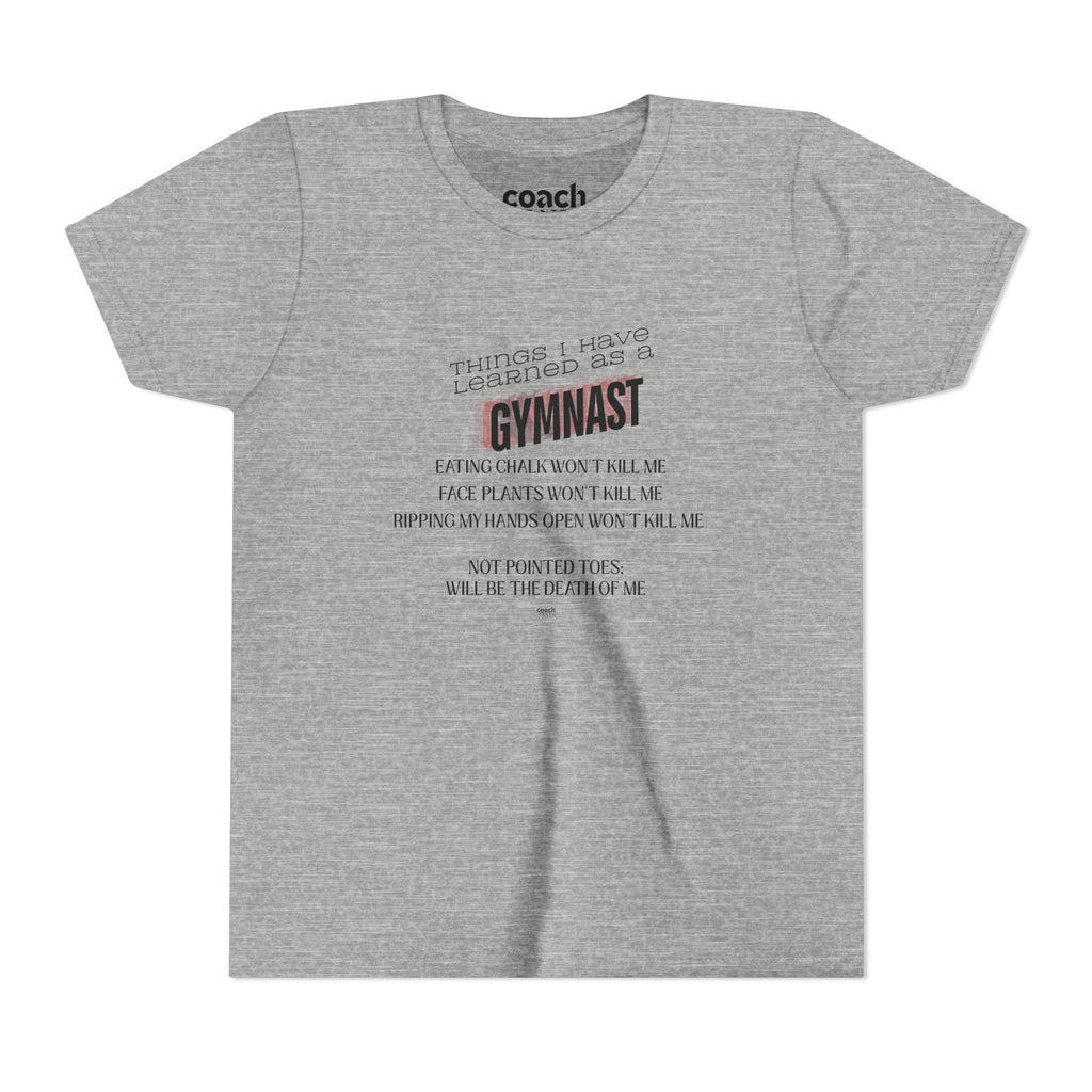 Things I learned as a Gymnast Short Sleeve Tee - Red (Youth)