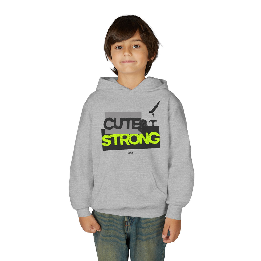 Cute & Strong Hoodie - Lime/Black (Youth)