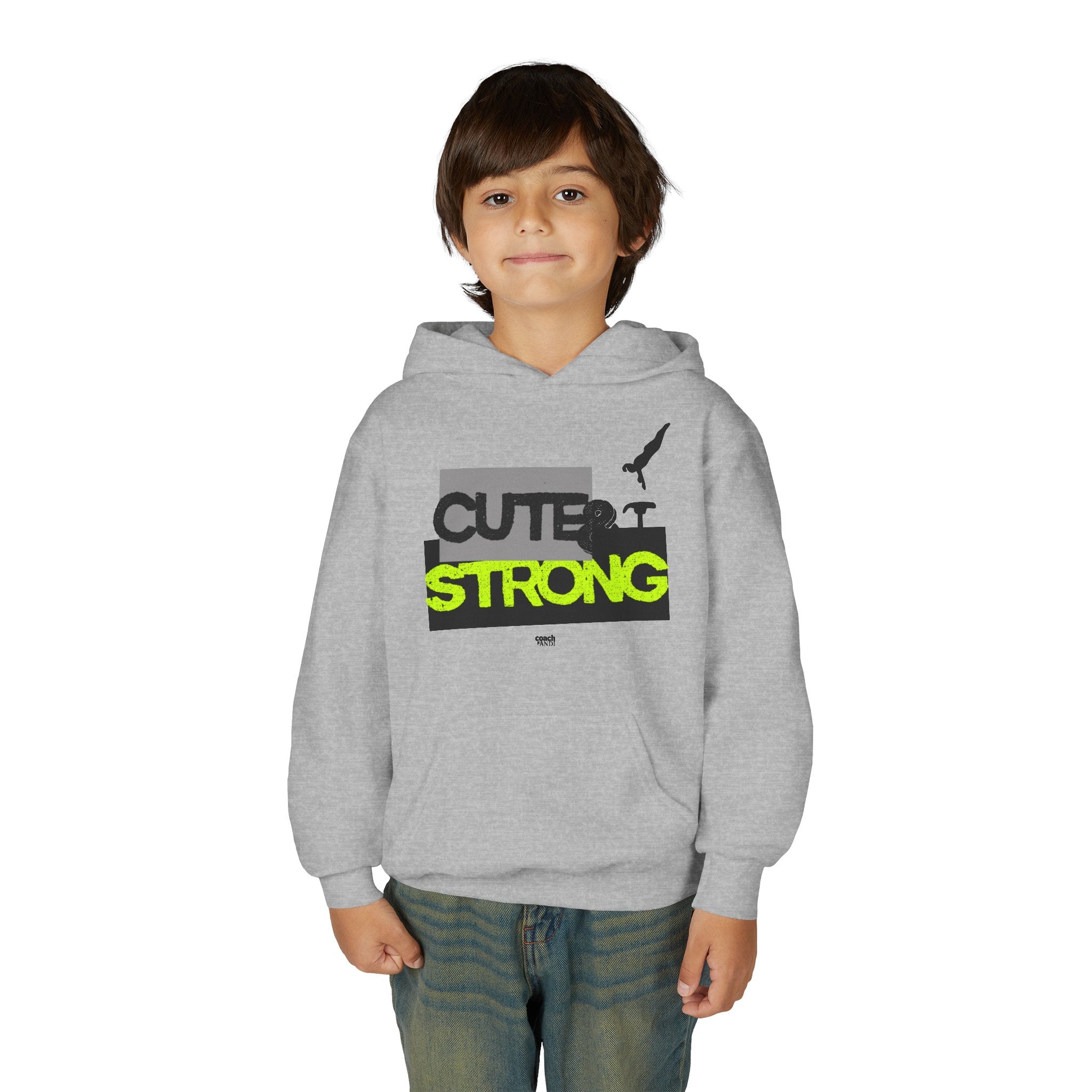Cute & Strong Hoodie - Lime/Black (Youth)
