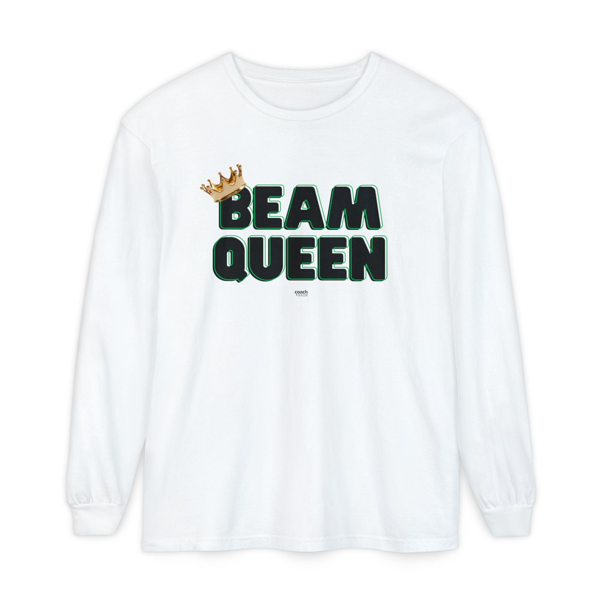 Beam Queen - Black/Green (Adult Long Sleeve Shirt)