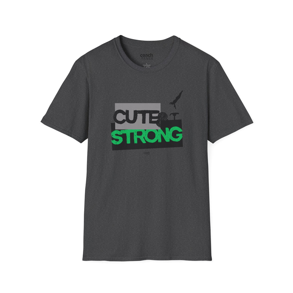 Cute & Strong Tshirt - Green/Black (Adult)